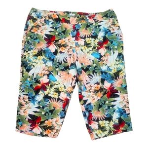 Avenue Plus Size Wide Leg Crop Pants - Bright & Breezy, Floral Print For Spring